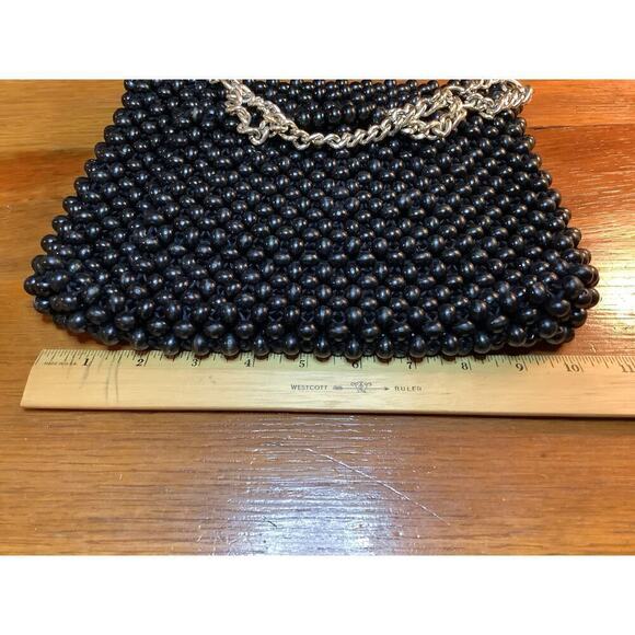 Vintage MCM Wooden Beaded Purse - Picture 6 of 9